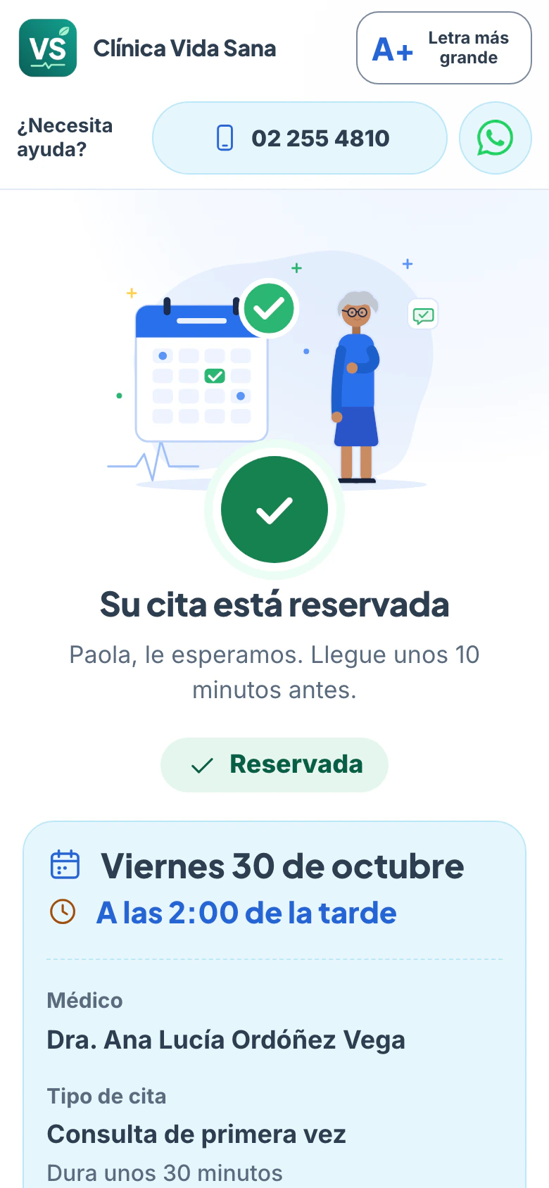 Cita reservada