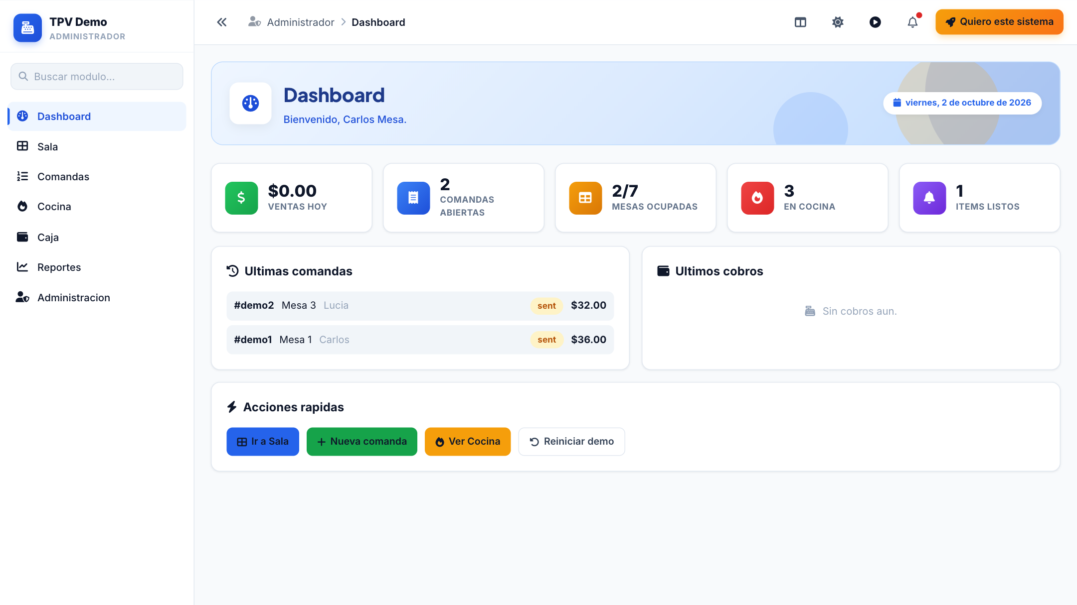 TPV Restaurantes